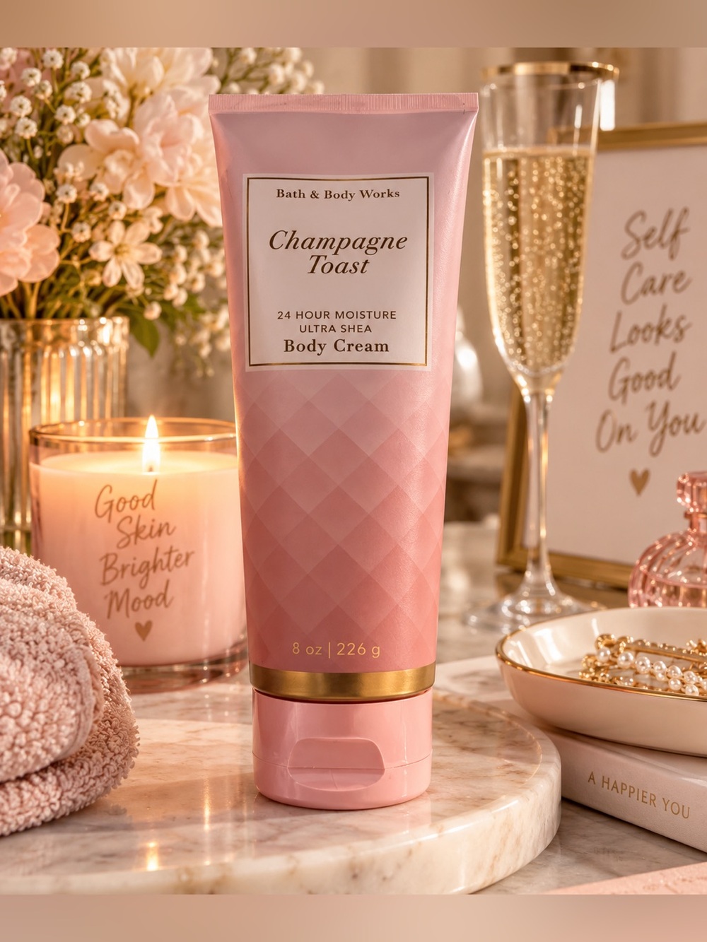 Bath & Body Works Champagne Toast Ultra Shea Body Cream 8 oz New